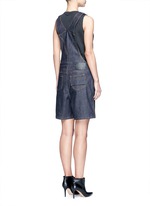 Back View -Click To Enlarge Denim dungaree rompers