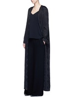 Figure View -Click To Enlarge 'Muan' floral cloqué wool-silk maxi coat