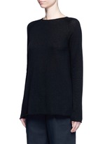 Front View -Click To Enlarge 'Banny' cashmere-silk knit sweater