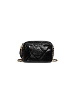 Back View -Click To Enlarge Vintage Chanel small lizard leather crossbody camera bag