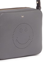 Detail View -Click To Enlarge 'Smiley' perforated leather crossbody bag