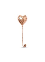 Main View -Click To Enlarge Rose gold-plated heart tea infuser