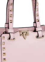 Detail View -Click To Enlarge 'Rockstud' micro mini leather tote