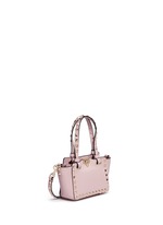 Front View -Click To Enlarge 'Rockstud' micro mini leather tote