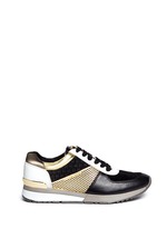 Main View -Click To Enlarge 'Allie' colourblock patchwork leather sneakers