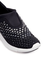 Detail View -Click To Enlarge 'Ace' embellished scuba slip-on sneakers