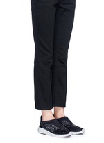 Figure View -Click To Enlarge 'Ace' embellished scuba slip-on sneakers