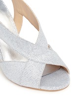 Detail View -Click To Enlarge 'Becky' metallic glitter lamé slingback sandals
