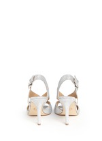Back View -Click To Enlarge 'Becky' metallic glitter lamé slingback sandals