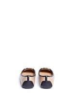 Back View -Click To Enlarge 'Fulton' logo plaque colourblock leather flats
