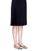 Figure View -Click To Enlarge 'Fulton' logo plaque colourblock leather flats