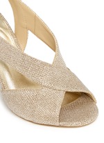 Detail View -Click To Enlarge 'Becky' metallic glitter lamé slingback sandals