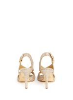 Back View -Click To Enlarge 'Becky' metallic glitter lamé slingback sandals