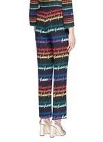 Back View -Click To Enlarge Rainbow print silk pyjama pants