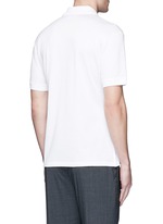 Back View -Click To Enlarge Logo stud placket polo shirt