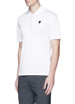 Front View -Click To Enlarge Logo stud placket polo shirt