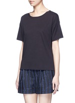 Front View -Click To Enlarge Scoop neck cotton T-shirt