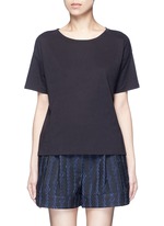 Main View -Click To Enlarge Scoop neck cotton T-shirt