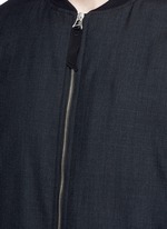 Detail View -Click To Enlarge Padded wool bomber jacket