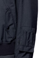 Detail View -Click To Enlarge Padded wool bomber jacket