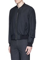 Front View -Click To Enlarge Padded wool bomber jacket