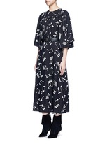Figure View -Click To Enlarge Musical note print midi dress