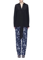 Main View -Click To Enlarge Sash neck tie silk blouse