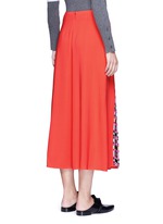 Back View -Click To Enlarge 'Cady' check star print pleated maxi skirt