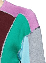 Detail View -Click To Enlarge Split colourbock patchwork knit sweater