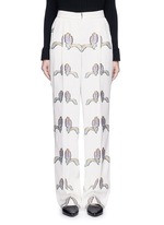 Main View -Click To Enlarge Feather fil coupé wide leg pants