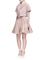 Figure View -Click To Enlarge Velour knit flare skirt