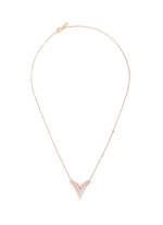 Main View -Click To Enlarge 'Queen V PM' diamond 18k rose gold necklace
