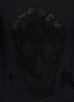 Detail View -Click To Enlarge Distressed skull wool-cotton sweater