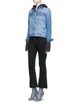 Figure View -Click To Enlarge 'Crop Flare' fray cuff jeans