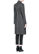 Back View -Click To Enlarge Stripe wool double breasted side split side coat