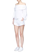Figure View -Click To Enlarge 'WM5' cutoff denim shorts