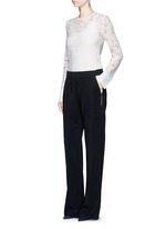 Figure View -Click To Enlarge Contrast pocket stripe elastic twill pants