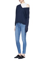 Figure View -Click To Enlarge 'The Chantal' skinny denim ankle grazer pants