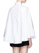 Back View -Click To Enlarge Cape sleeve poplin shirt