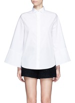 Main View -Click To Enlarge Cape sleeve poplin shirt