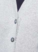 Detail View -Click To Enlarge MJ embroidery Merino wool cardigan