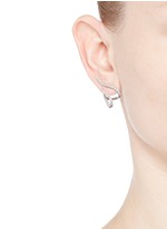 Figure View -Click To Enlarge 'Daisy' diamond 18k white gold earrings