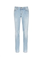 Main View -Click To Enlarge Repaired knee patch distressed skinny jeans