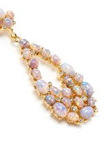 Detail View -Click To Enlarge Opalescent glass cabochon cutout drop earrings