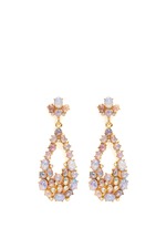 Main View -Click To Enlarge Opalescent glass cabochon cutout drop earrings