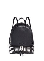 Main View -Click To Enlarge 'Rhea' small stud leather backpack