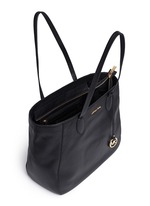 Detail View -Click To Enlarge 'Ani' large top zip pebbled leather tote