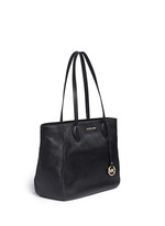 Front View -Click To Enlarge 'Ani' large top zip pebbled leather tote