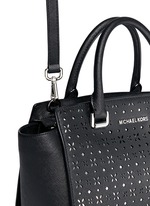 Detail View -Click To Enlarge 'Selma' medium perforated leather satchel