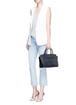 Detail View -Click To Enlarge 'Selma' medium perforated leather satchel